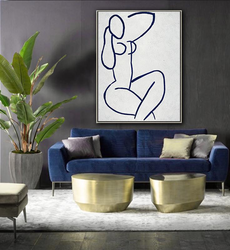 Navy Blue Nude Art #NV254B - Click Image to Close